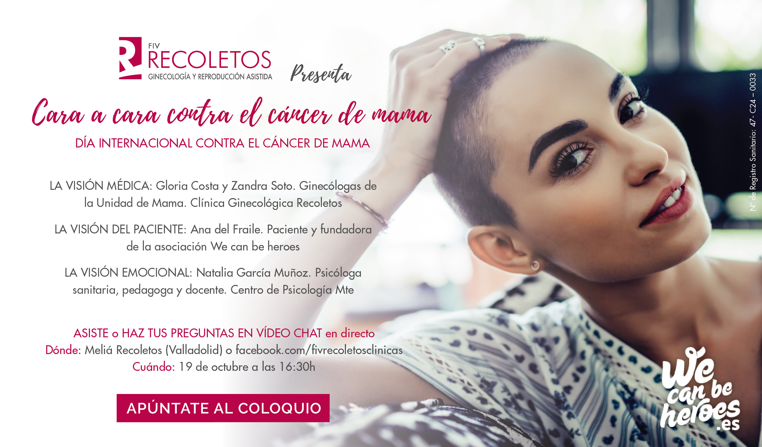 Cara a Cara con el Cáncer de Mama. Coloquio con pacientes y familiares en la clínica FIV Recoletos Valladolid