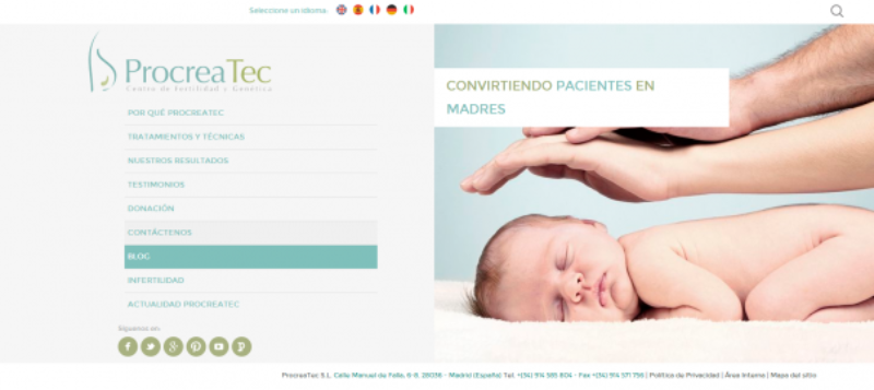 Procreatec presenta su nueva Web
