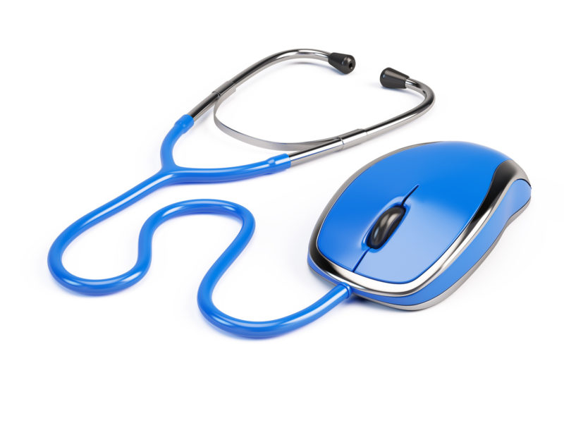 Computer mouse - stethoscope Computer mouse - stethoscope