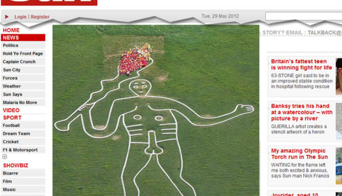 Un "Gigante de la fertilidad" participa como relevo de la antorcha olímpica en Reino Unido