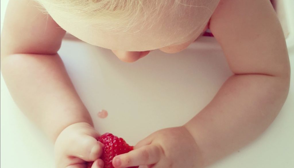Baby try fruit summer meal Baby try fruit summer meal
